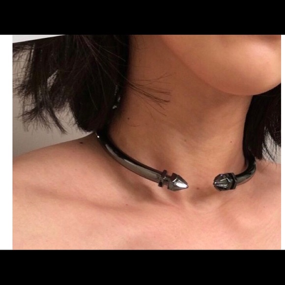 All Saints Jewelry - AllSaints Women's Gray Nevena Tip Necklace🖤🖤🖤